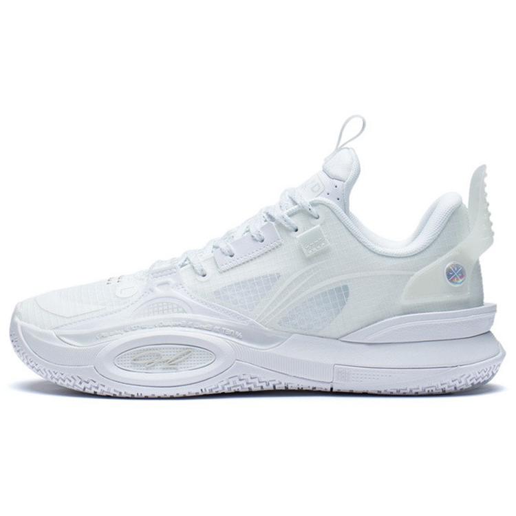 Li Ning All City 10 Basketball Shoes Men's Low Top Standard White/Antarctic Gray ABAS019-4