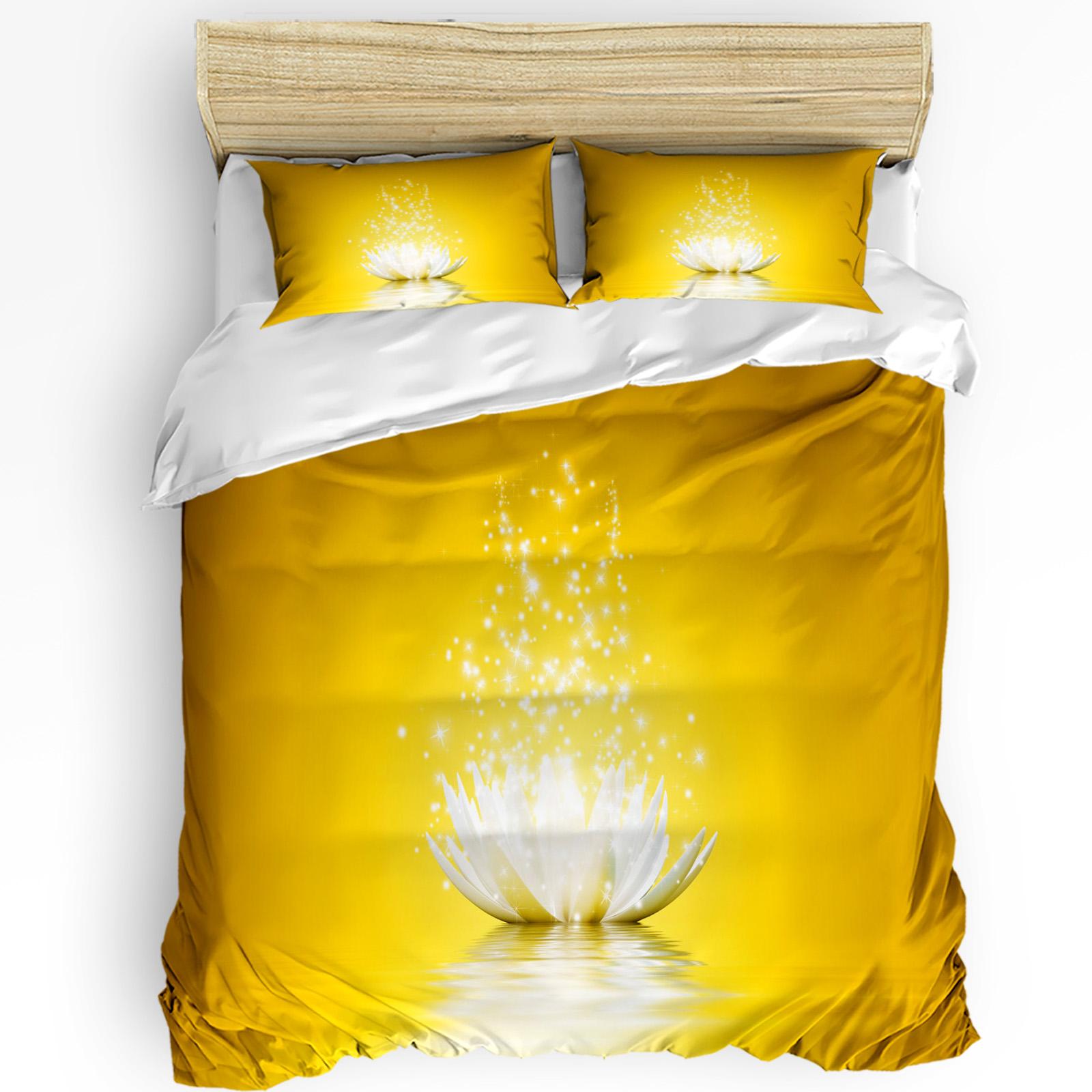 

Comforter Bee Honey Flower Yellow Printed Comfort Pillow Case Home Textile Boy Kid Teen Girl 3Pcs Bedding Set Comforter (quilt)-EU Single(135*200cm)3pcs