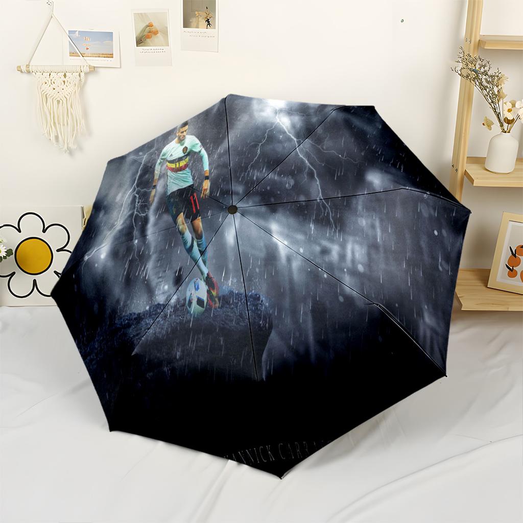 Goalkeeper Saves Ball. Automatic Umbrella Compact 8-Rib Lightweight Durable Plastic & Iron for Outdoor Daily Use Fashionable Birthday/Christmas Gift