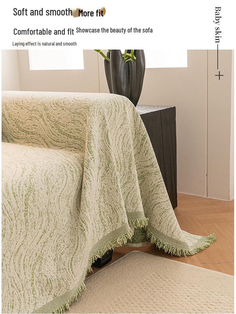 Chenille Sofa Cover: Full Coverage, Anti-Slip, Anti-Scratch Blanket