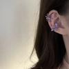Korean version of zircon butterfly ear clips, fashionable light luxury, exquisite ear bone clips, sweet niche design, simple earrings