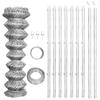 VidaXL Galvanized Wire Mesh with Posts 15x1 M Border Garden Fence Balcony 141495