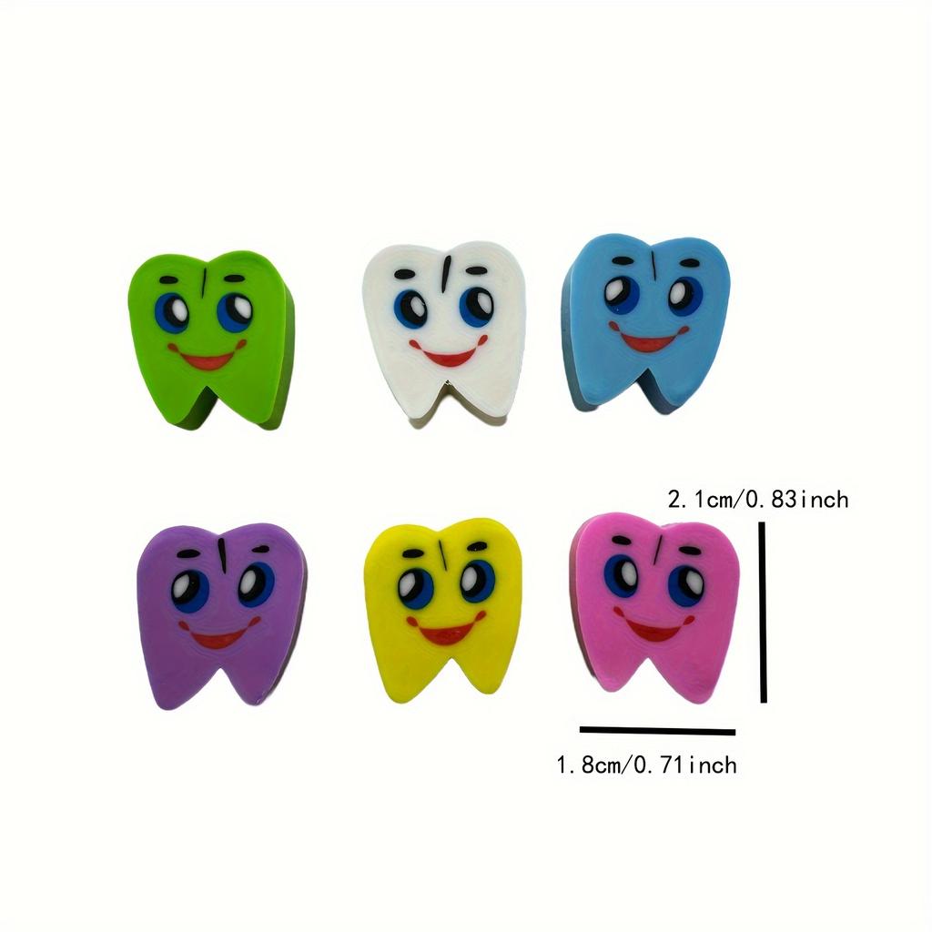 30pcs Cube Erasers - Synthetic Rubber Molar Shaped Pencil Erasers, Durable & Easy To Clean For School&Office Use,School Supplies