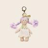 Ciondolo Peluche Ragazza Stile Cottage con Fiocchi a Quadretti e Decorazioni Vestito per Decorazione Borsa e Regalo