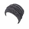 Fashionable Women Plicated Woolen Yarn Hat with Braid Hole Exquisite Cap Gift