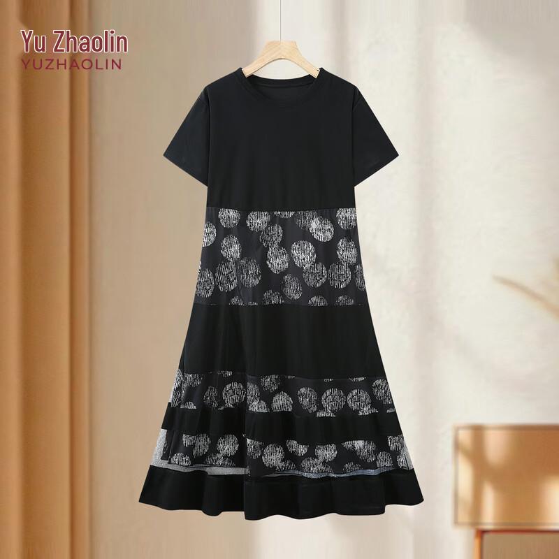 YUZHAOLIN Women s Plus Size Floral Patchwork Midi Dress XL