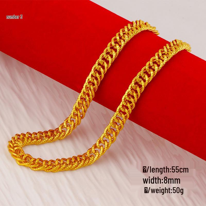 18K Rose Gold Plated Unisex Necklace - Imitation Chain for Men