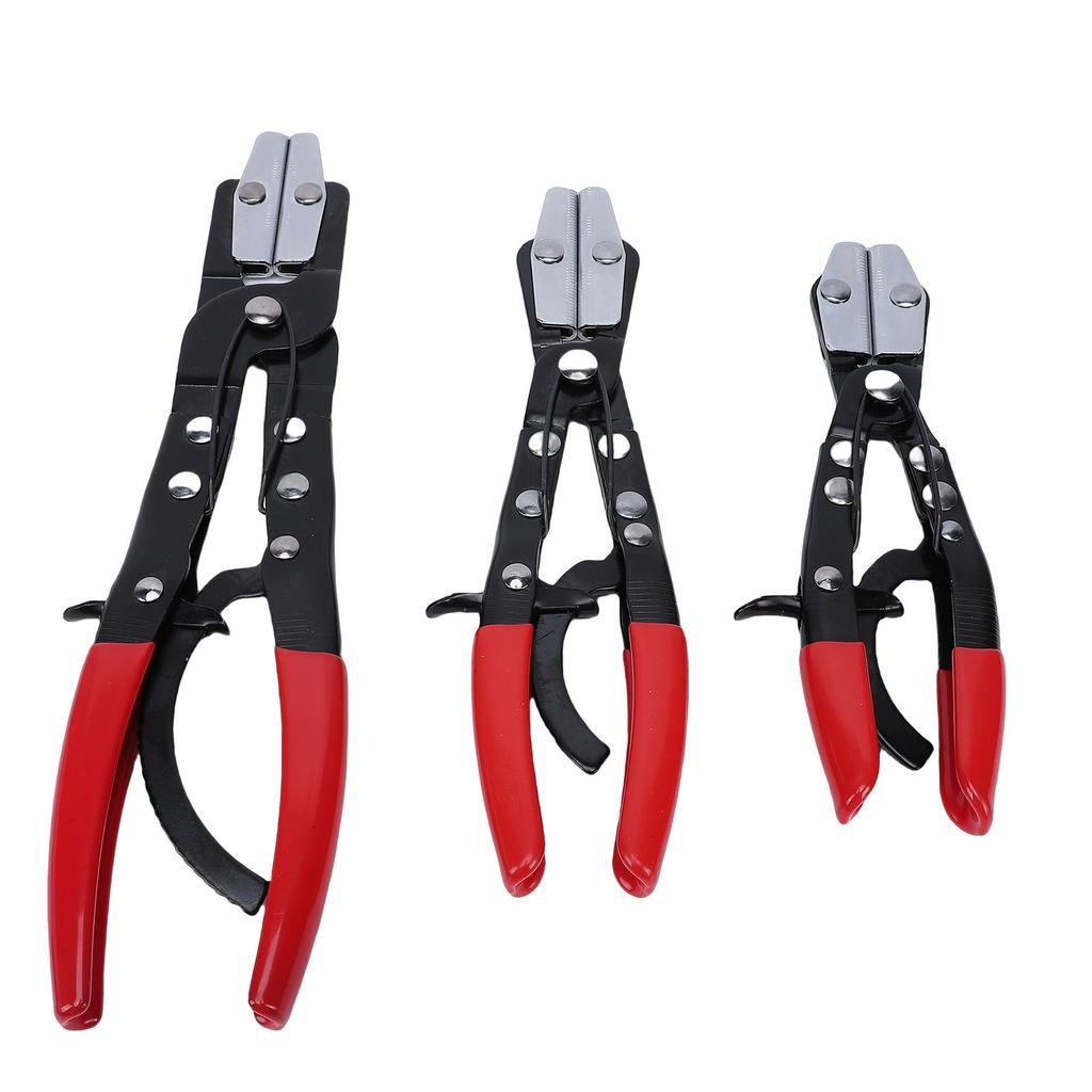 3 Pcs Ratcheting Hose Pinch Pliers Set 8 10 12 Inch Locking Hose Pinch Off Pliers for Heatsink Coolant Car Fuel Lines