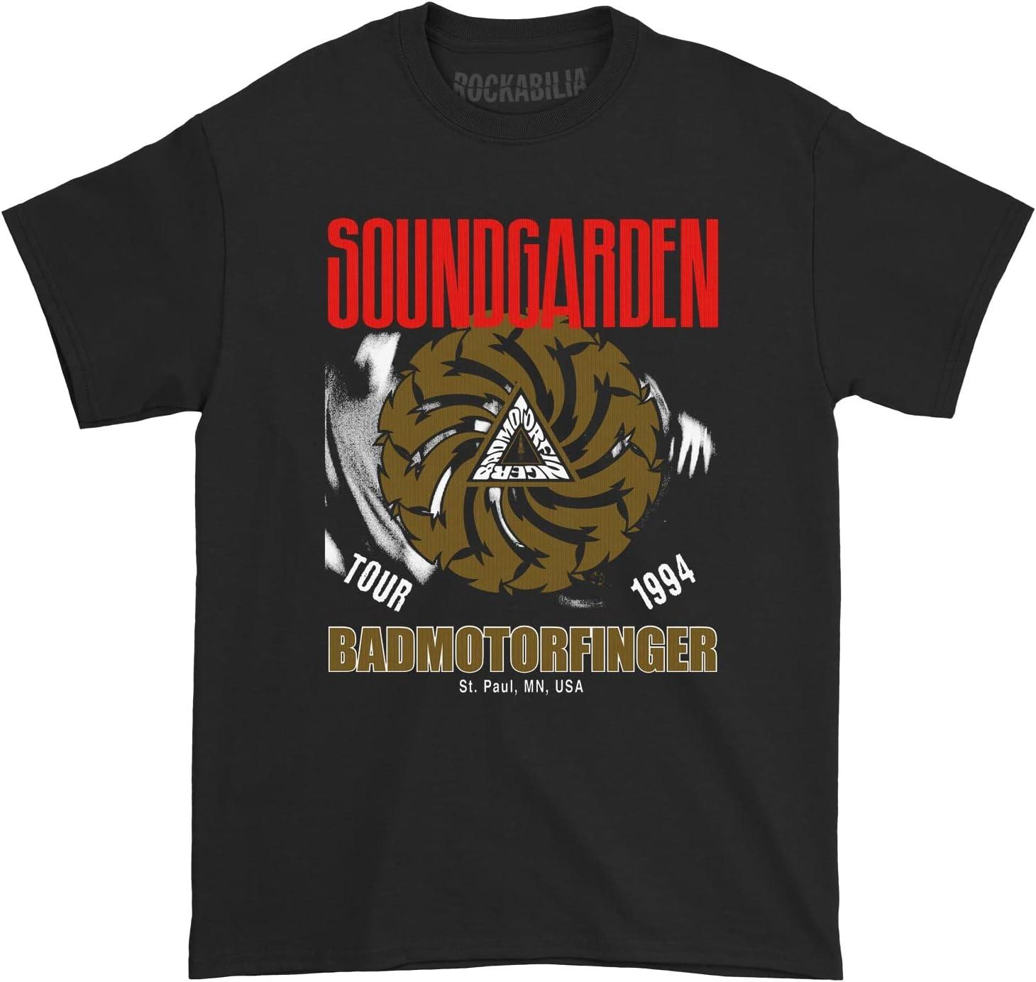 Men s Soundgarden Badmotorfinger Tour 1994 Exclusive T-Shirt Black S чёрный