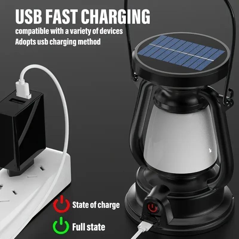 Solar Retro Pferdelampe Campinglampe Aufladen Dekoration Atmosphärenlicht LED Schreibtischlampe Outdoor Camping Barlicht Tischleuchte Laterne Heimdeko