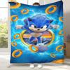 Retro S-Sonic Cartoon Game Flannel Blanket,Ultra Soft Warm Plush Throw for Home Bedroom Bed Sofa Cover Camping Picnic Gift