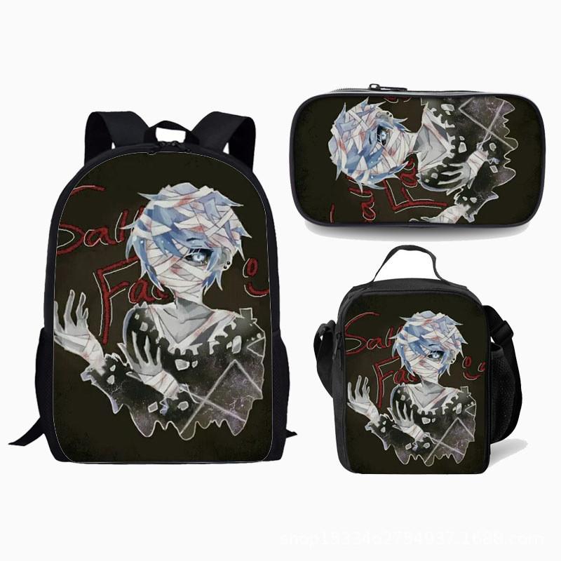 Sally Face Backpack Set With 17inch Large Capacity Student Computer Bag For Daily Use
