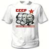Pánské Retro Sovětské CCCP Tričko Lenin Marx Engels Portrét s Rudou Hvězdou Cyrilické Texty Vintage Sovětský Svaz Grafické Tričko Unisex