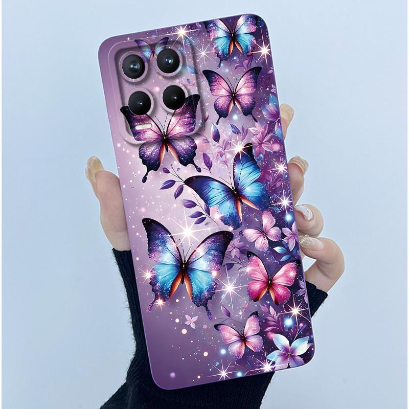 For Realme 8 Pro / Realme 8 4G 5G Phone Case Simplicity Flower Liquid Silicone Cover Realme8 8Pro RMX3085 RMX3081 RMX3241 Fundas