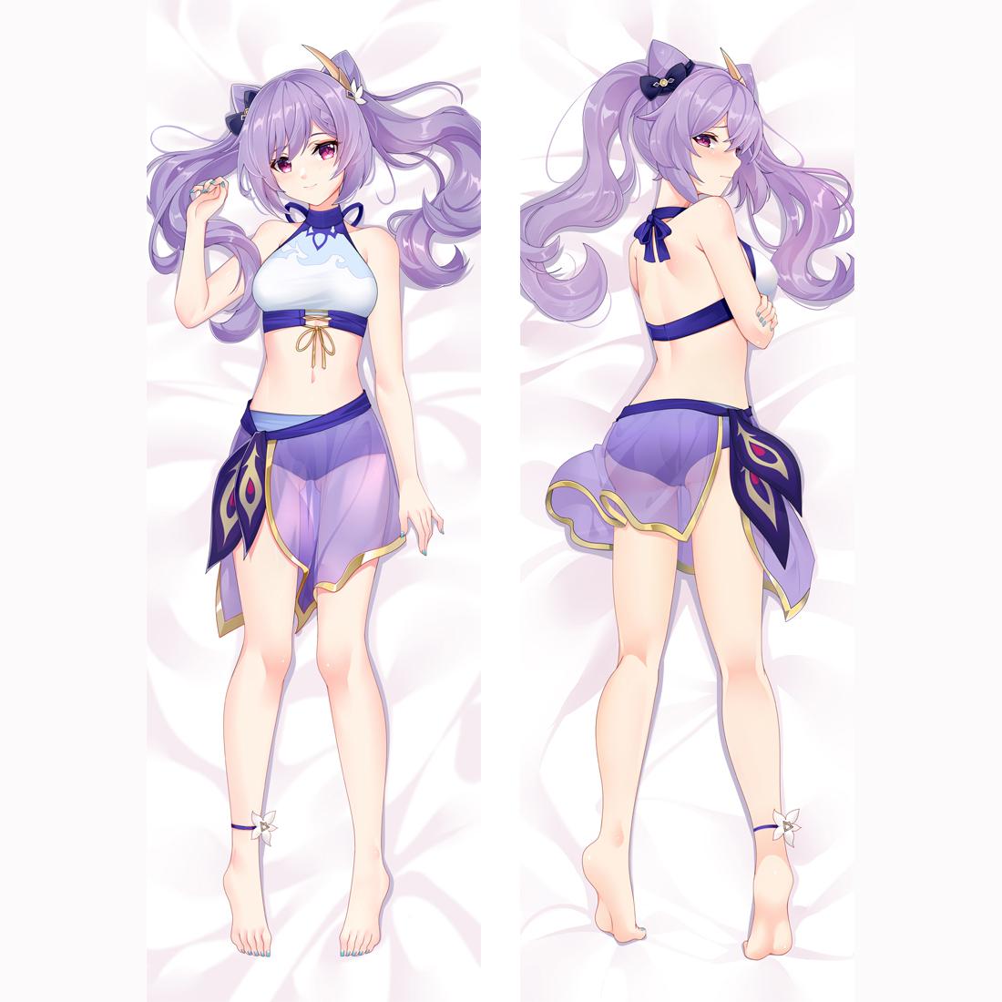 

Genshin Impact 3D печатный сексуальный купальник Keqing, изображение Dakimakura, наволочка для косплея, аниме, обнимающая наволочка для тела, чехол