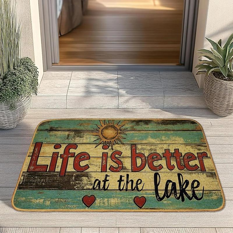 Frohe Weihnachten Fußmatte Willkommen Fußmatte Rutschfest Vordertürmatte für Schlafzimmer Badezimmer Innen Veranda Dekor Eingangsmatte für Zuhause