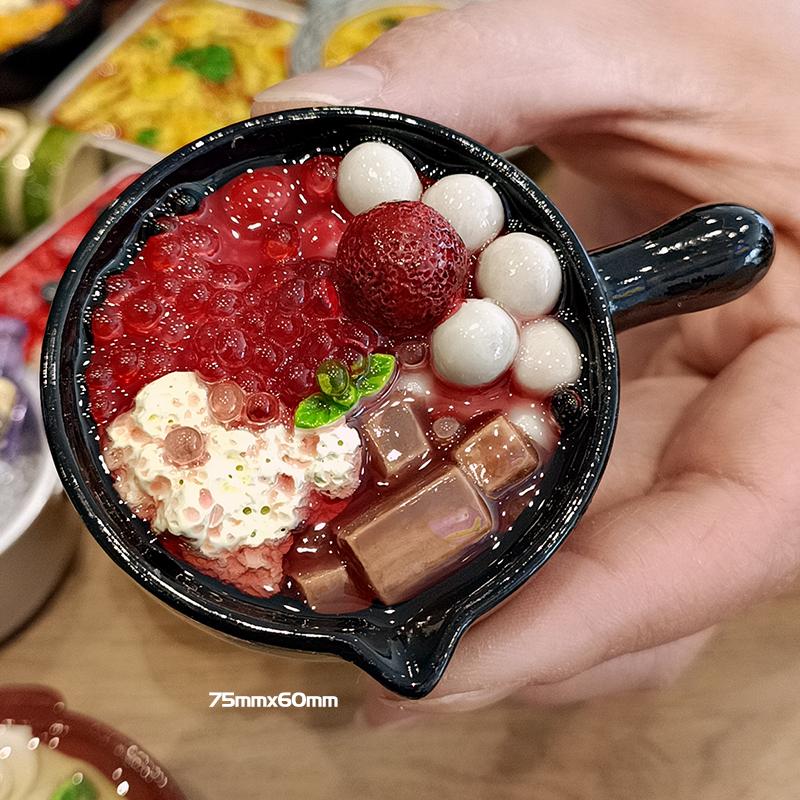 Food Fridge Magnet Sticker Cute Dumpling Drink Dessert Decoration Kitchen Accessories
