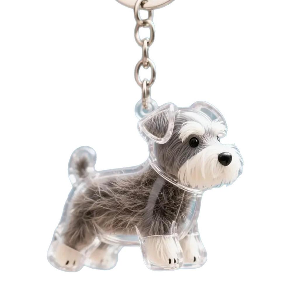 Pet Hair Pendant Keychain: Cute Commemorative Dog Hair Capsule Collection Charm
