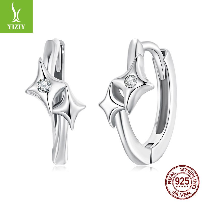Shining Star Ear Buckle Earrings Women'S Dream Fashion Star S925 Sterling Silver Ear Ring Earrings