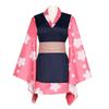 Demon Slayer Cosplay Costume Zenitsu Cosplay Outfit Demon Slayer Selection Team Tanjiro's Same Schoolmate Zenitsu Japanese-Style Kimono