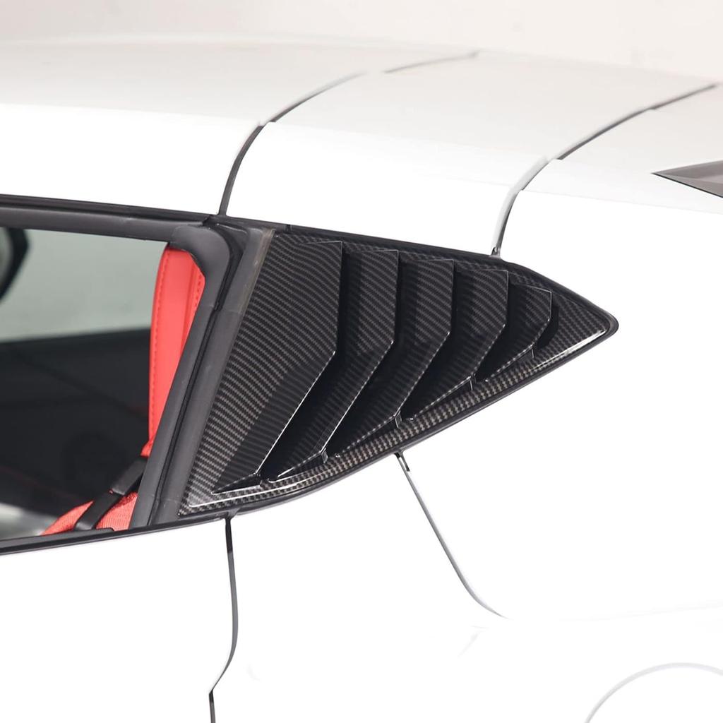 Rear Side Window Louvers Cover Trim for Corvette C8 2020-2025 Racing Style Triangular Window Glass Blinds for Chevrolet Corvette C8 Manual