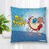Hot Sale Custom Decorative Pillowcase Ren and Stimpy Cartoon Square Zippered Pillow Cover Best Nice Gift 40x40cm