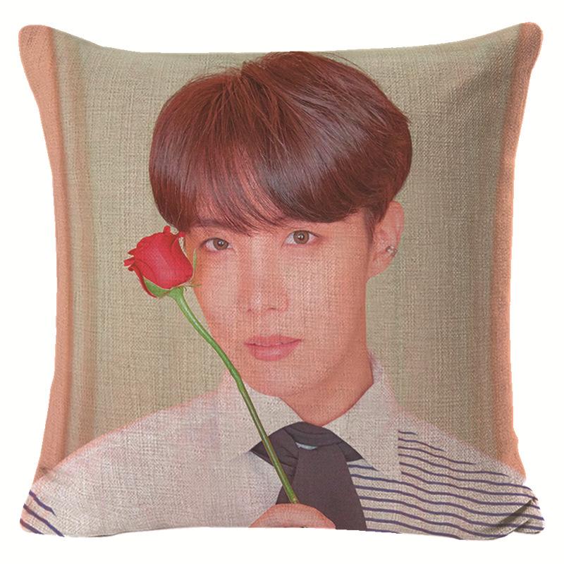 BTS Presente para Fã Capa de Almofada Decorativa para Sofá