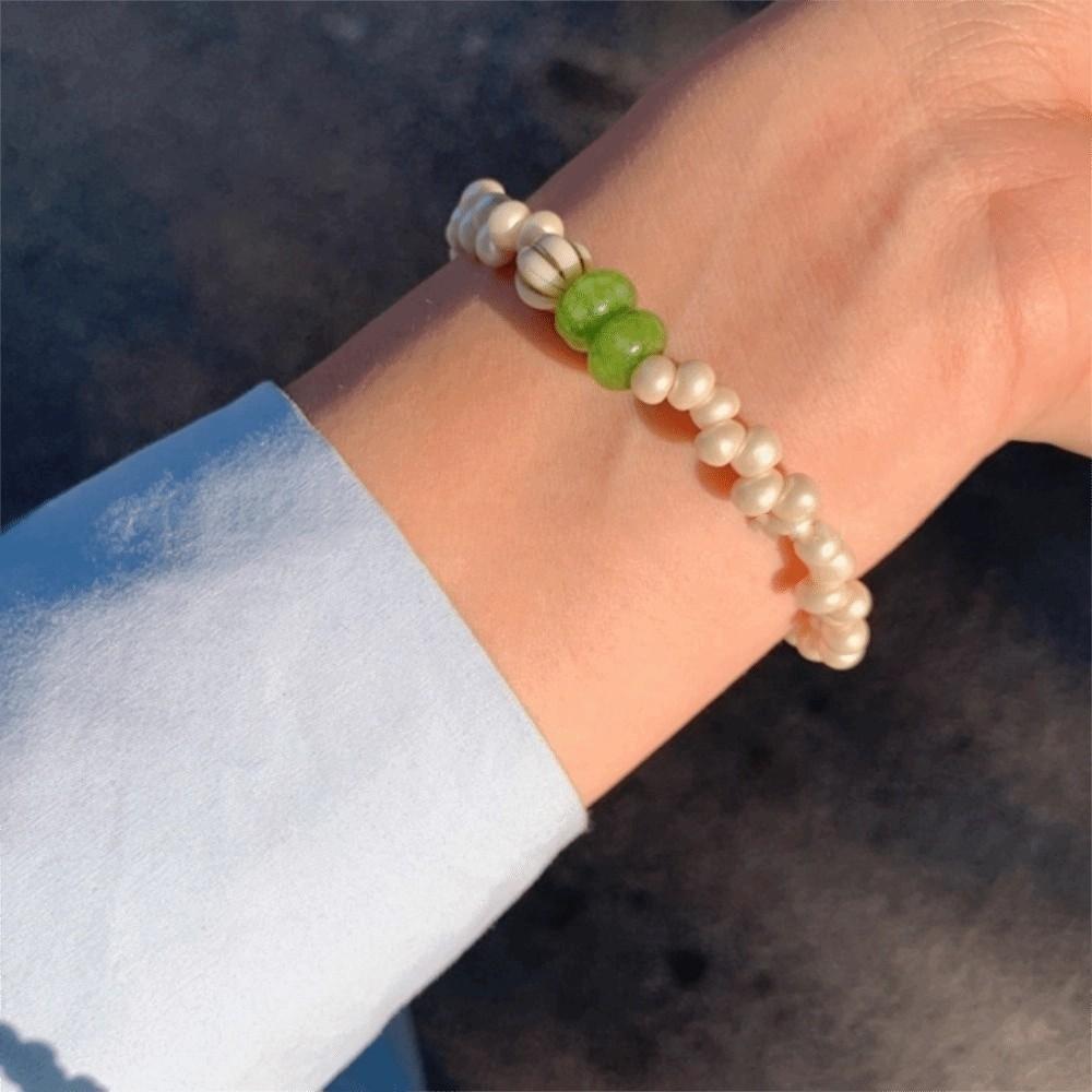 2pcs/set Exquisite Fruit Stacked Bracelet Sweet Bohemia Hand Chain Pear Bead Bracelet  Girls