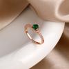 New 925 Sterling Silver Pink Blue Green Heart-shaped Rings Are Suitable for Delicate Jewelry for Women At Wedding Parties