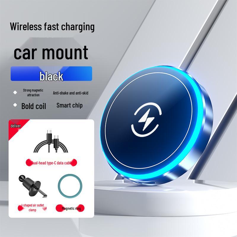 

Магнитный беспроводной автомобильный держатель для телефона с зарядкой и охлаждением Magic Clip T2