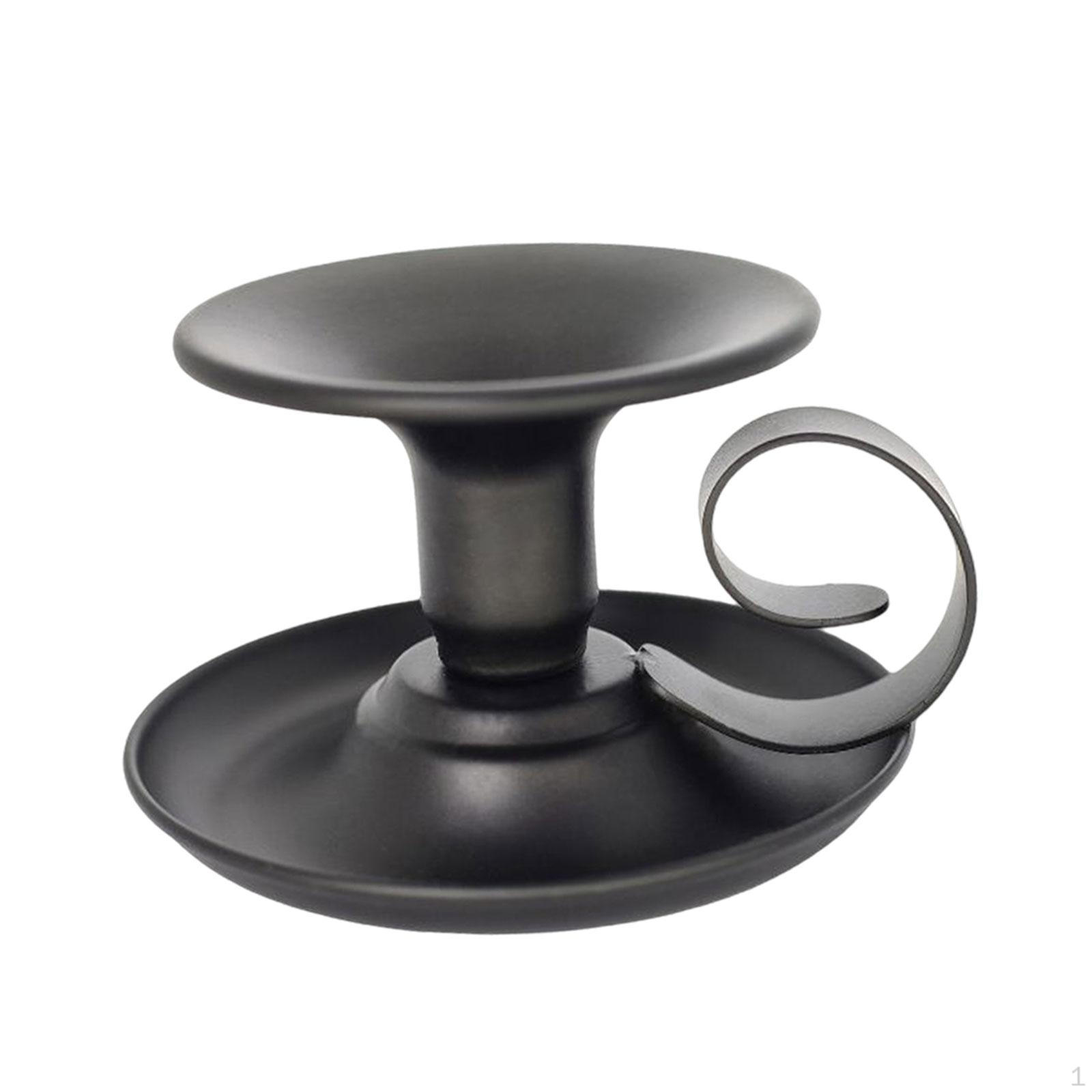 Elegant Iron Candle Holder Set for Home Decor and Events чёрный