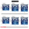 2D flat printing 2pcs Curtains blue Christmas (8) 100% Polyester Fabric Without Electricity Family Party for Indoor Celebrations