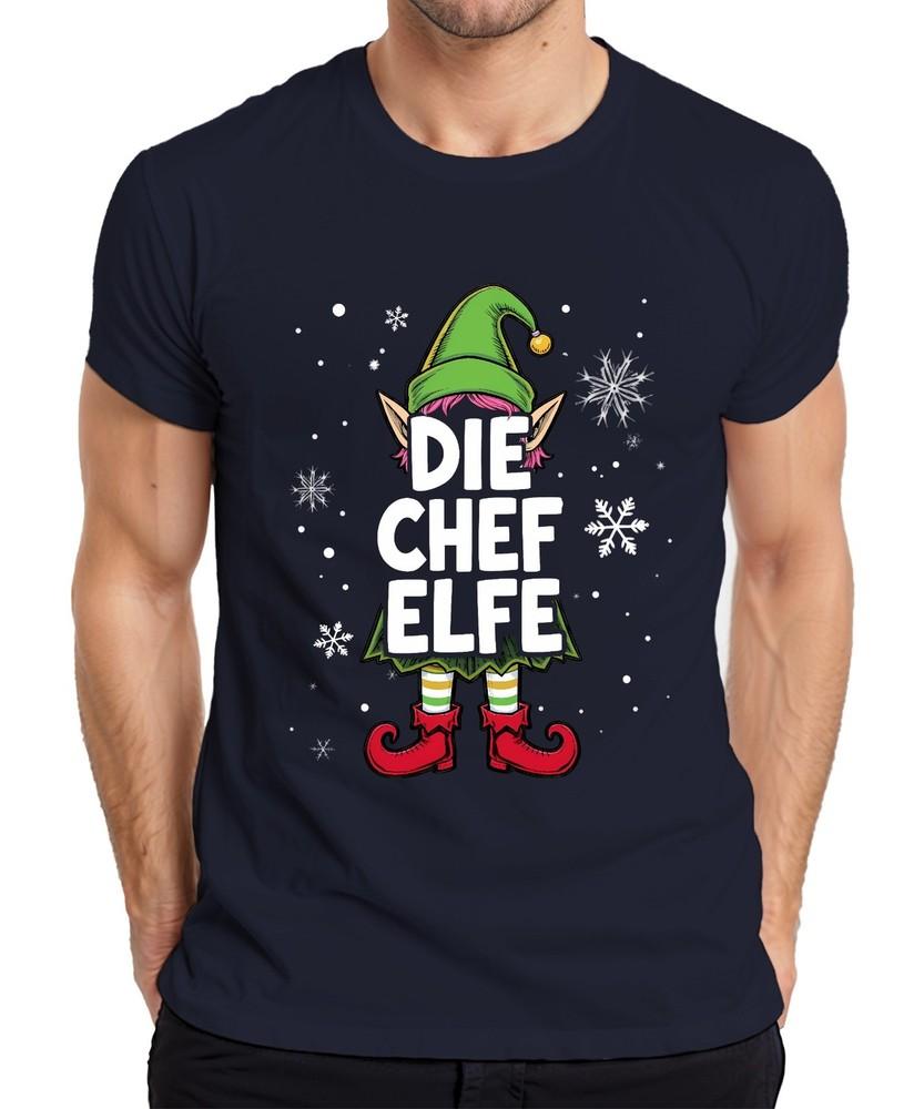 The Boss Elf Christmas Elf Xmas Gnome Snowflakes Unisexs Tshirt S