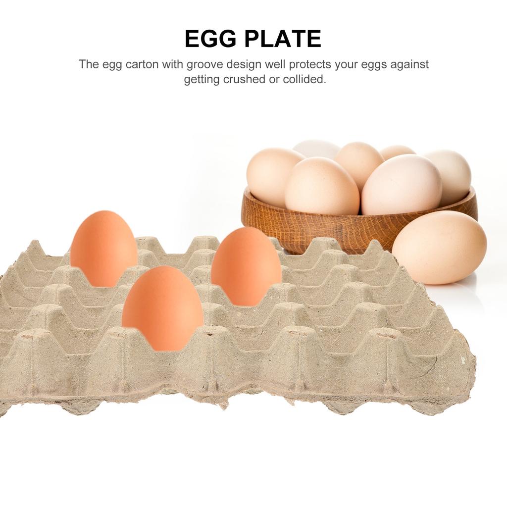 5 Pcs Egg Tray Reusable Protective Case Chicken Empty Carton Bulk Paper Pulp Cartons
