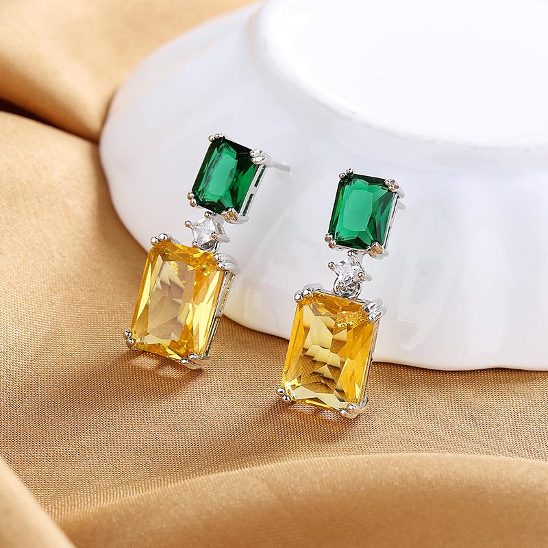 Lindon Women Copper Alloy Zircon Earrings Drop Earrings For Women Wedding Party Gifts