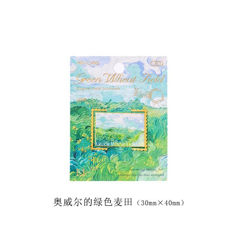 

World Famous Painting Metal Bookmark High End Exquisite Van Gogh Monet Oil Painting Bookholder Student Reward Small Gift