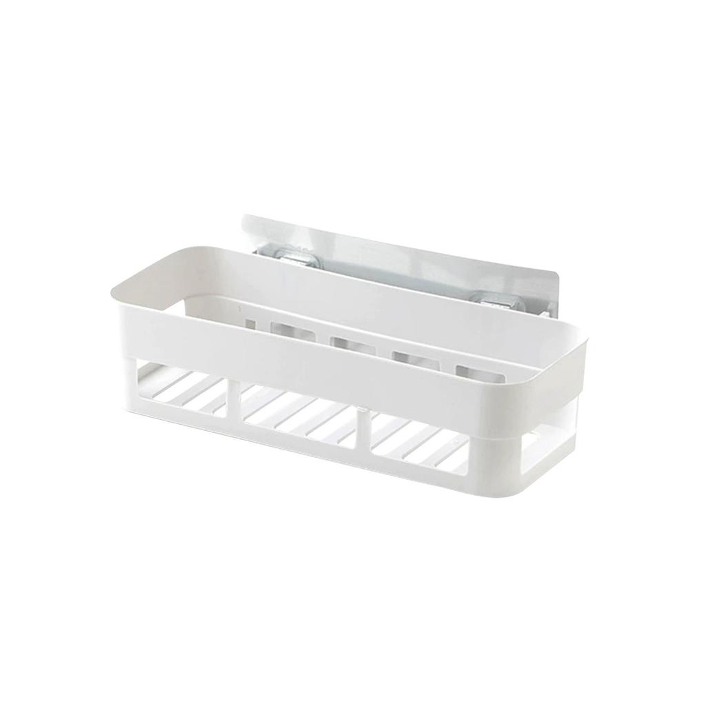 Bathroom Kitchen Shelf, Plastic Suction Shelf, Non Perforated Adhesive Bathroom Storage Shelf