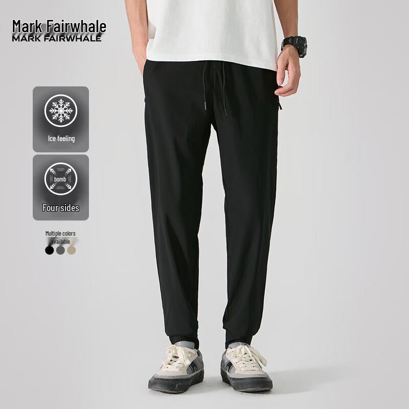 

Mark Fairwhale Men s Ice Silk Cool-Feel Breathable Athletic Pants L