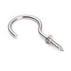 Pack of 100 Steel Screw Hooks Hook Screws Stainless Steel Screw Hooks Eye Screw Ceiling Hooks Simple Installation