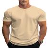 Summer Outdoor Solid Color Polyester Fiber Men's Round Neck Short Sleeved Fashionable Casual Regular Edition T-shirt