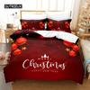 Red Christmas Bedding Set Duvet Cover Set 3d Bedding Digital Printing Bed Linen Queen Size Bedding Set Fashion Design