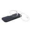 Reading 5 Colors Rimless Stylish Reading Senior Glasses H6026 [Henghao] Glasses, Available, Ultra-Lightweight Glasses, Portable, Glasses, (Black,