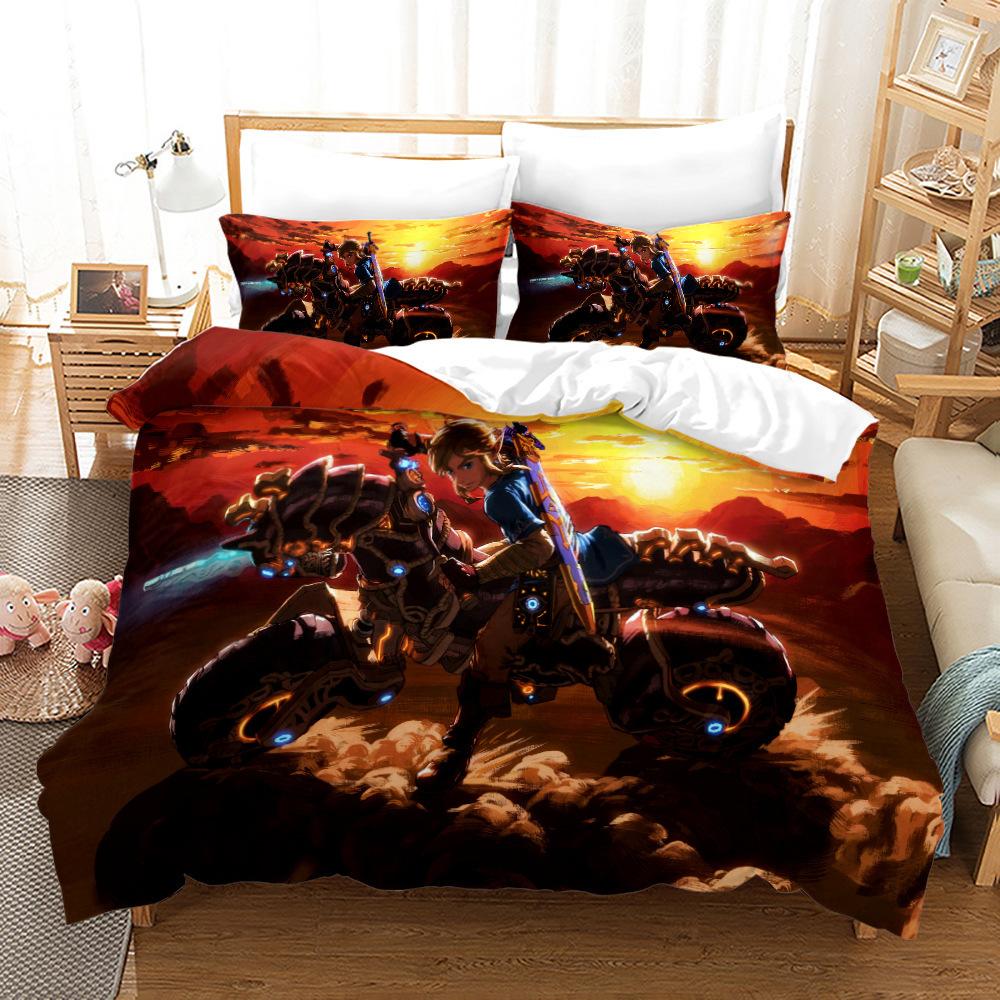 3D Digital Printing Three-Piece Quilt Cover Bedding The Legend Of Zelda
