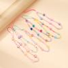 Creative Handmade Colored Acrylic Beaded Mobile Phone Chain Ins Personalized Soft Pottery Wrist Anti-loss Pendant Pendant