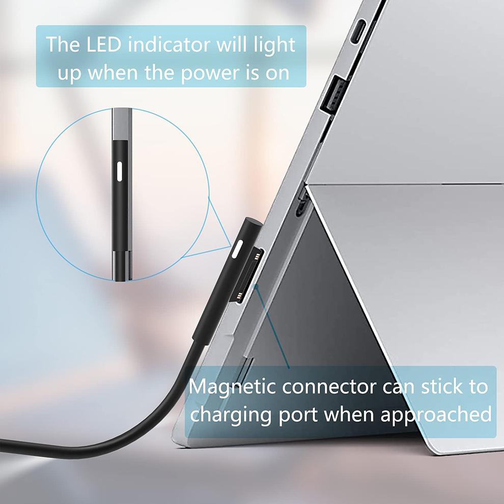 Surface Pro Charger 36W 15V 4A Compatible with Microsoft Surface Book 1/2, Surface Laptop 1/2/3/4, New Surface Pro
