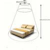 Glow-in-the-dark Star Canopy Mosquito Net Foldable No-Install Bed Curtain