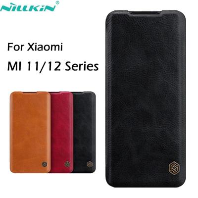 Für Xiaomi Mi 11 11i Flip Fall NILLKIN Qin Serie PU Leder Brieftasche Stand Telefon Abdeckung Für Mi11 12 12X Lite Pro 4G 5G Fall