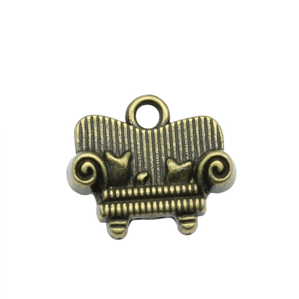 

10шт диван Шармы Шармы Античная бронза Цвет цинковый сплав 17X14mm