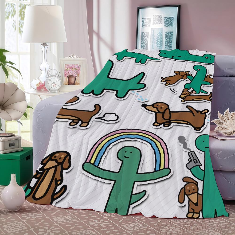 

Cartoon Cute Jogumans Blanket Warm And Soft Suitable For Bedroom Living Room Sofa Bed Office Travel Camping 30x40in