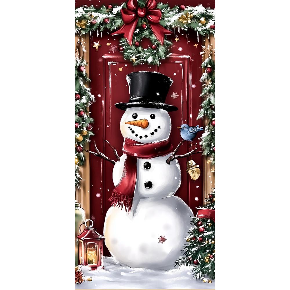Christmas Door Lining Snowman Door Cover Christmas Outdoor Decorations For Home 2025 Ornaments Xmas Gifts 2026 New Year Decors